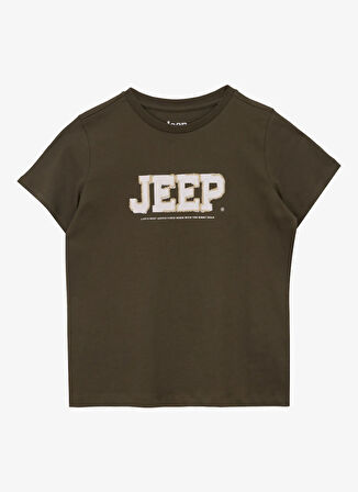 Jeep Nakışlı Haki Erkek Çocuk T-Shirt J5SB-TST7742