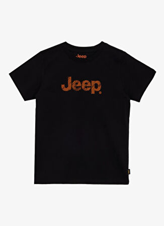 Jeep Baskılı Siyah Erkek Çocuk T-Shirt J5SB-TST7761