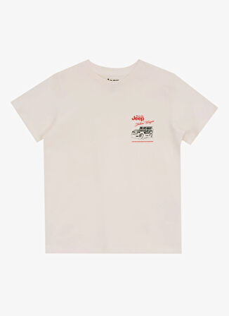 Ekru Erkek Çocuk Baskılı T-Shirt J5SB-TST7766