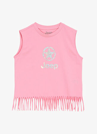 Jeep Baskılı Pembe Kız Çocuk T-Shirt J5SG-TST7508