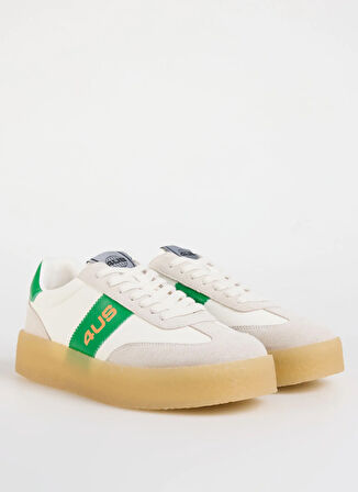 4US Beyaz - Yeşil Erkek Sneaker MARK 100