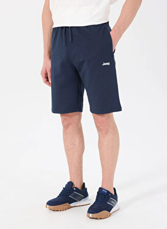 Lacivert Erkek Basic Düz Sweat Şort J5SM-SHT7252