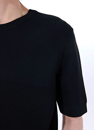 Jeep Bisiklet Yaka Basic Düz Siyah Erkek Kazak J5SM-KZK7246