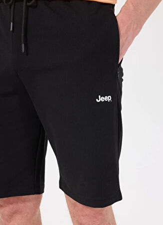 Jeep Siyah Erkek Basic Düz Sweat Şort J5SM-SHT7252
