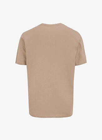 Jeep Bisiklet Yaka Baskılı Bej Erkek T-Shirt C4SM-TST4511