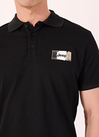 Jeep Baskılı Siyah Erkek Polo T-Shirt J5SM-TST7364