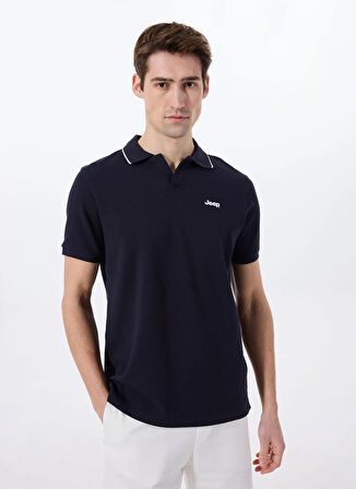 Jeep Düz Lacivert Erkek Polo T-Shirt J5SM-TST7315