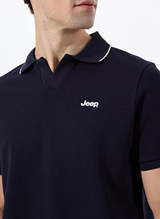 Jeep Düz Lacivert Erkek Polo T-Shirt J5SM-TST7315