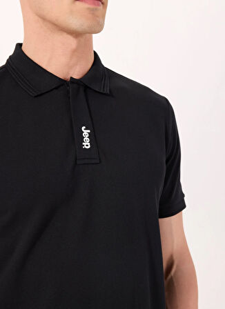 Jeep Düz Siyah Erkek Polo T-Shirt J5SM-TST7326