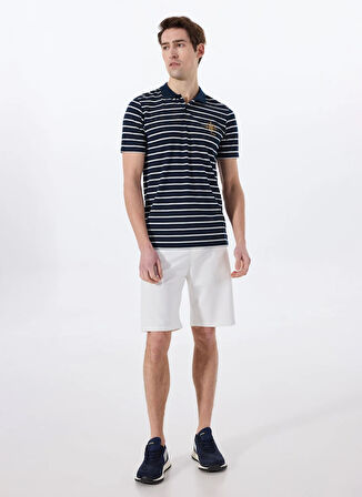 Jeep Çizgili Lacivert Erkek Polo T-Shirt J5SM-TST7317