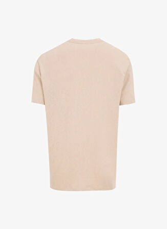 Jeep Bisiklet Yaka Baskılı Bej Erkek T-Shirt J5SM-TST7322