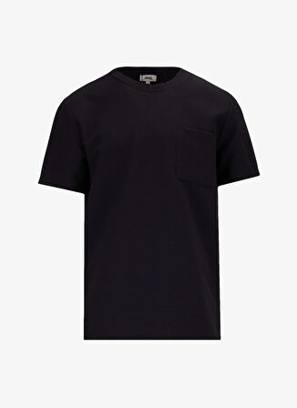 Jeep Bisiklet Yaka Düz Siyah Erkek T-Shirt J5SM-TST7380