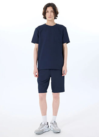 Jeep Bisiklet Yaka Düz Lacivert Erkek T-Shirt J5SM-TST7380