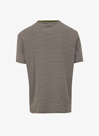 Jeep Haki Erkek Loose Fit Çizgili T-Shirt J5SM-TST7379