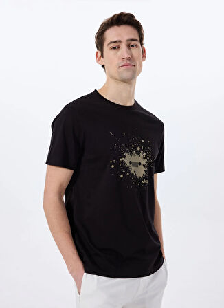 Jeep Siyah Erkek Relaxed Baskılı T-Shirt J5SM-TST7241