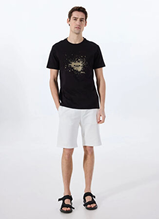 Siyah Erkek Relaxed Baskılı T-Shirt J5SM-TST7241