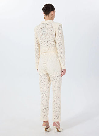 Fabrika Standart Bel Normal Beyaz Kadın Pantolon F5SL-PNT0036