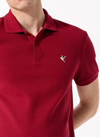 Bordo Erkek Basic %100 Pamuk Polo T-Shirt F5SM-TST 2779