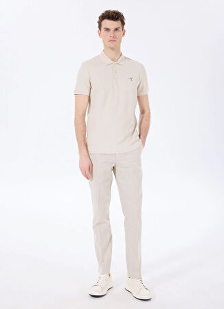Fabrika Düz Bej Erkek Polo T-Shirt F5SM-TST 2779