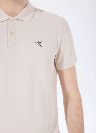 Fabrika Düz Bej Erkek Polo T-Shirt F5SM-TST 2779