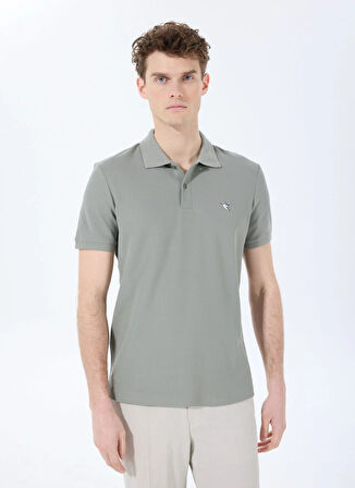 Fabrika Düz Haki Erkek Polo T-Shirt F5SM-TST 2779