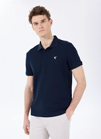Fabrika Düz Lacivert Erkek Polo T-Shirt F5SM-TST 2779