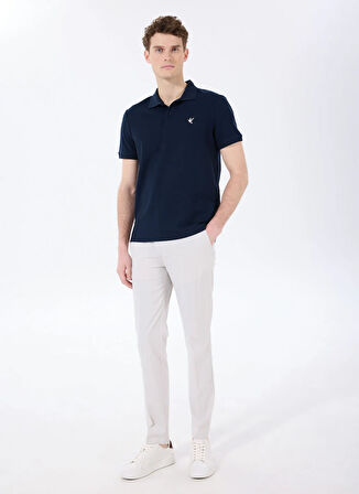 Fabrika Düz Lacivert Erkek Polo T-Shirt F5SM-TST 2779