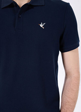 Fabrika Düz Lacivert Erkek Polo T-Shirt F5SM-TST 2779