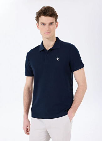 Fabrika Düz Lacivert Erkek Polo T-Shirt F5SM-TST 2779
