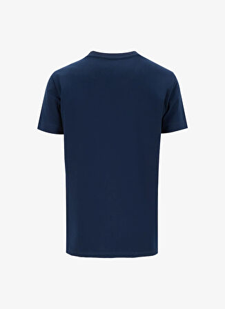 Fabrika Bisiklet Yaka Nakışlı Lacivert Kadın T-Shirt F5SL-TST0086