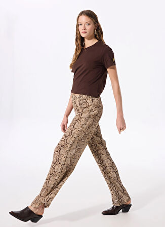 Fabrika Standart Bel Düz Çok Renkli Kadın Pantolon F5SL-PNT0037