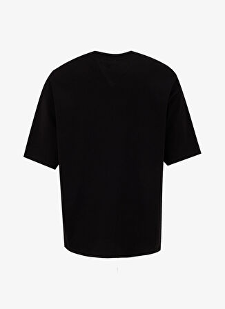 Jeep Bisiklet Yaka Baskılı Siyah Kadın T-Shirt J5SL-TST7006