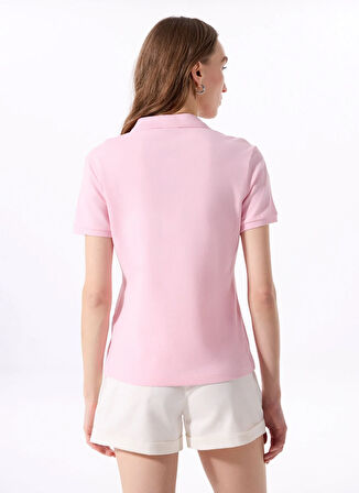 Pembe Kadın Relaxed Düz Polo T-Shirt J5SL-TST7070