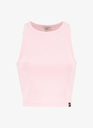 Pembe Kadın Bisiklet Yaka Basic Fit Atlet C4SL-TST4044