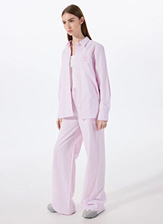 Jeep Lastikli Bel Bol Kesim Pembe Kadın Pantolon J5SL-PNT7010