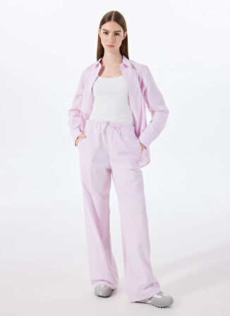 Jeep Lastikli Bel Bol Kesim Pembe Kadın Pantolon J5SL-PNT7010