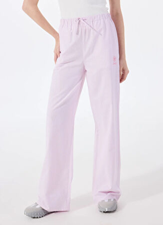 Jeep Lastikli Bel Bol Kesim Pembe Kadın Pantolon J5SL-PNT7010