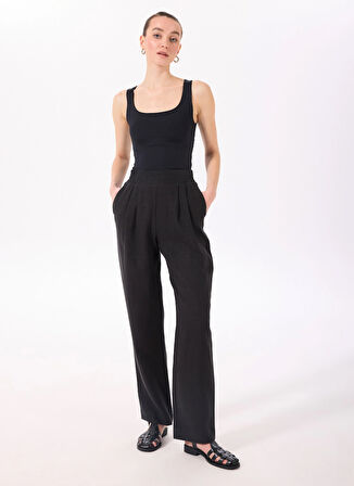 Siyah Kadın Flare Pantolon F5SL-PNT0052