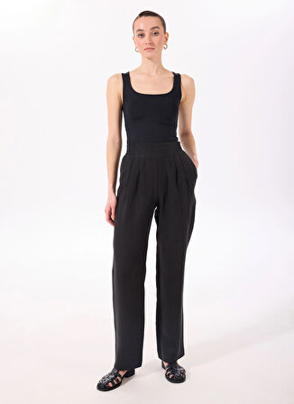 Siyah Kadın Flare Pantolon F5SL-PNT0052
