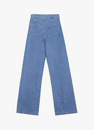 Fabrika Normal Bel Düz Paça Normal Açık İndigo Kadın Denim Pantolon F5SL-PNT0332