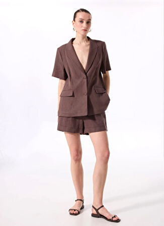 Fabrika Standart Bel Relaxed Kahve Kadın Şort F5SL-SHT0369