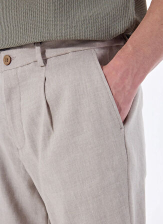 Fabrika Normal Bel Basic Bej Erkek Bermuda Şort F5SM-SHT 2752