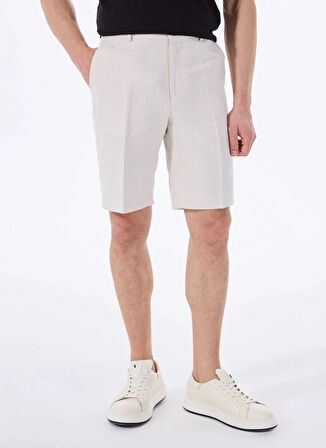 Fabrika Comfort Normal Bel Regular Fit Bej Erkek Bermuda Şort FC5SM-SHT 2538
