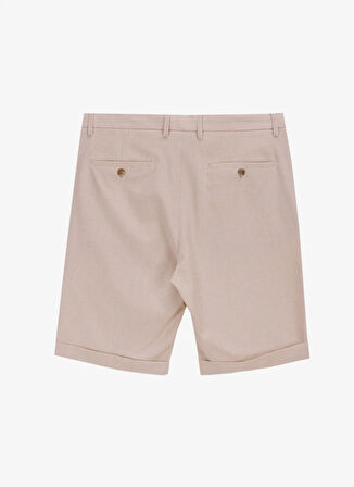 Fabrika Normal Bel Basic Bej Erkek Bermuda Şort F5SM-SHT 2771