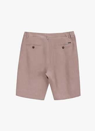 Fabrika Normal Bel Basic Bej Erkek Bermuda Şort F5SM-SHT 2016