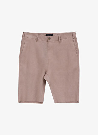 Fabrika Normal Bel Basic Bej Erkek Bermuda Şort F5SM-SHT 2016