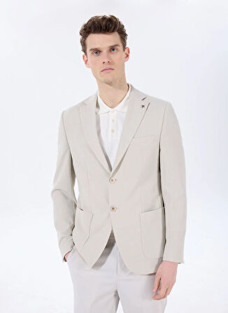 Fabrika Slim Fit Gri Erkek Düz Ceket F5SM-CKT 2439