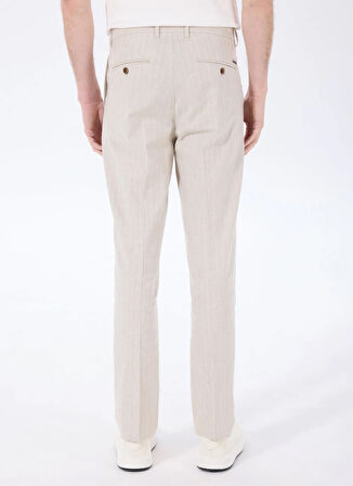 Bej Erkek Basic Çizgili Chino Pantolon F5SM-PNT 2303