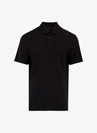Fabrika Düz Siyah Erkek Polo T-Shirt F5SM-TST 2040