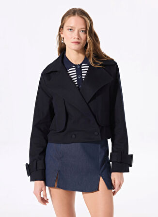 Fabrika Lacivert Kadın Trençkot F5SL-TRC0412